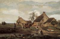 Corot, Jean-Baptiste-Camille - A Farm in the Nievre